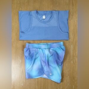 Girls All In Motion Active Set Of Tank Top And Shorts Size XL (14-16) - K717